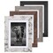 Americanflat Photo Frame Set with Mat - Set of 4 - Farmhouse Decor Picture Frames - Shatter Resistant Glass - Hanging Hardware - Includes Easel
